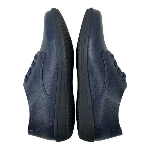 🔵NWT Comfortview Celinda Faux Leather Navy Blue Oxford Flat Loafers 7 W - Picture 4 of 8